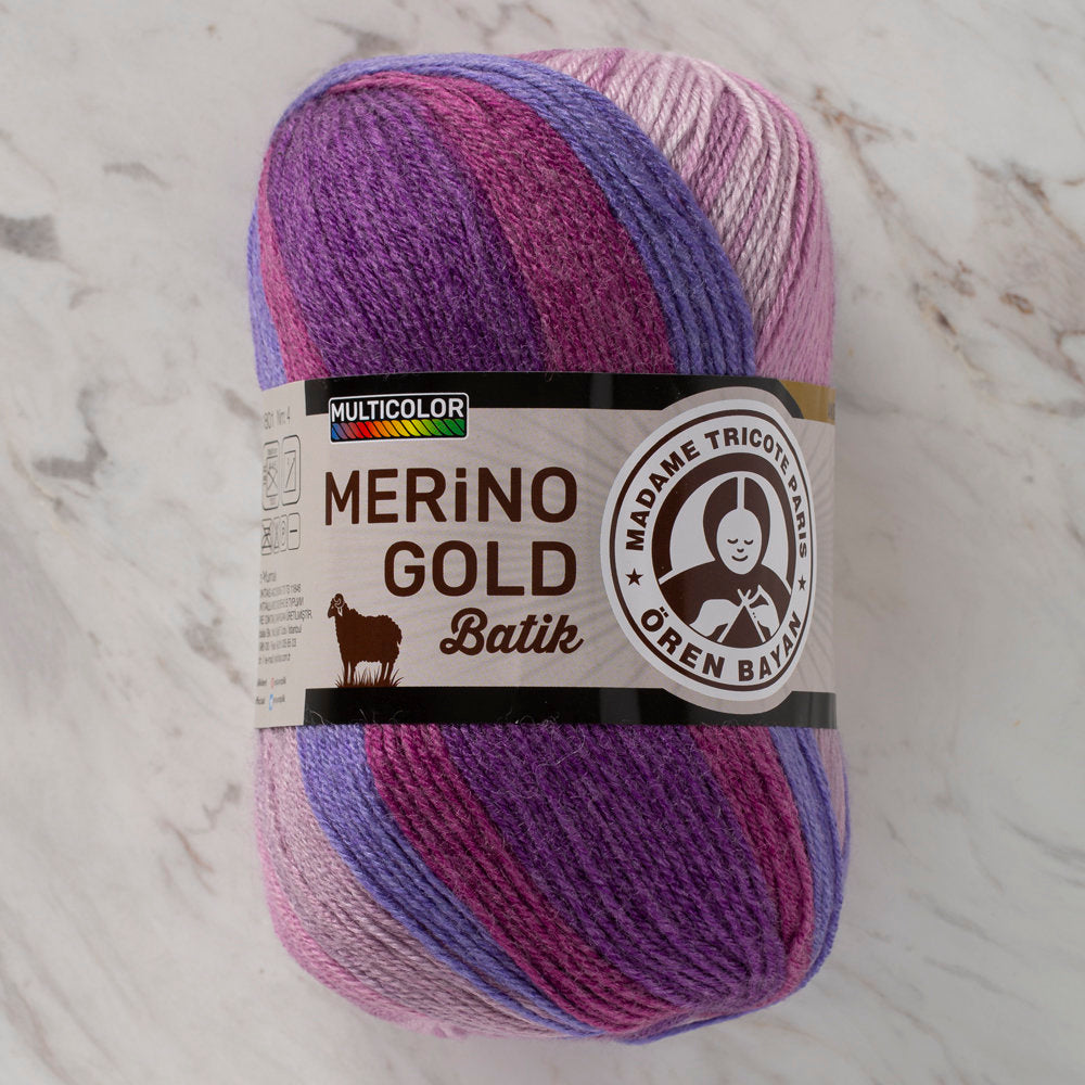 Madame Tricote Paris Merino Gold Batik Knitting Yarn, Variegated - 840