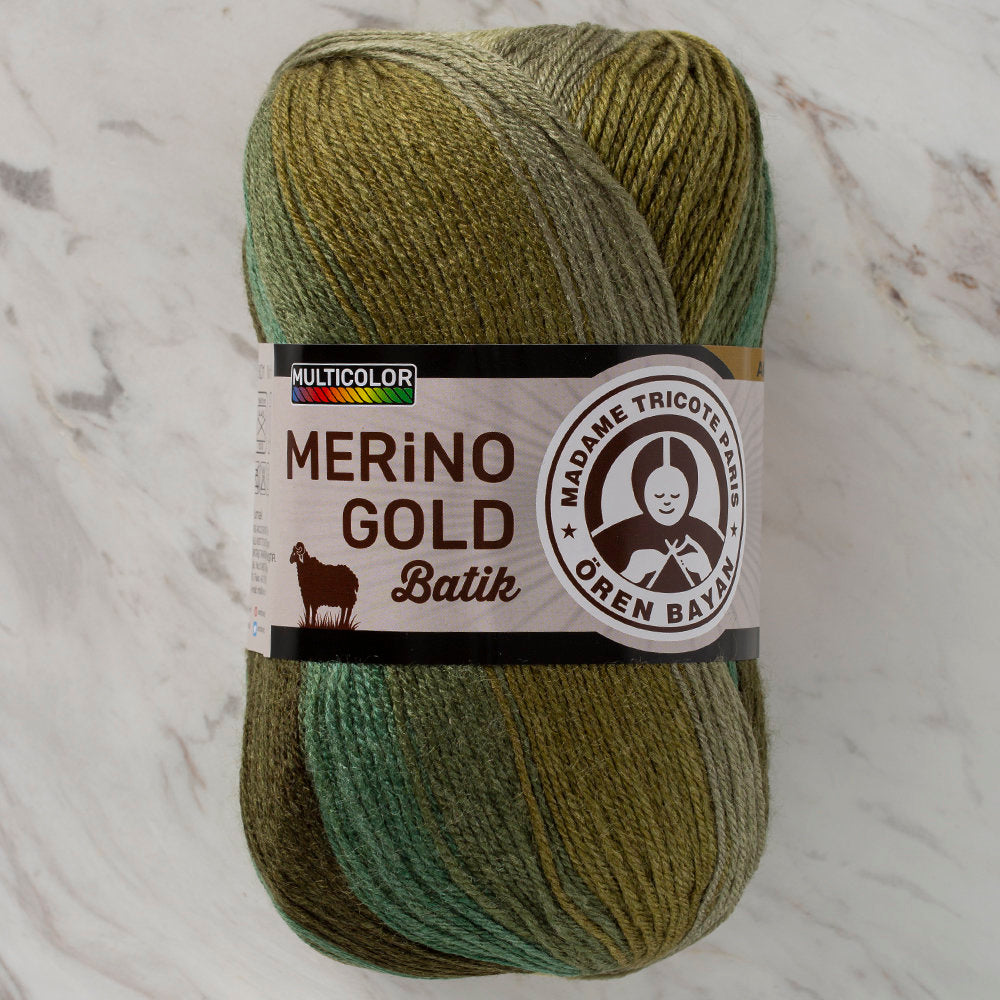 Madame Tricote Paris Merino Gold Batik Knitting Yarn, Variegated - 842