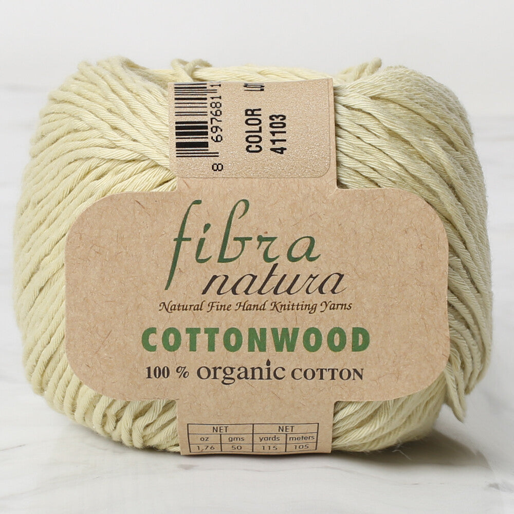 Fibra Natura Cottonwood Yarn, Light Yellow - 41103