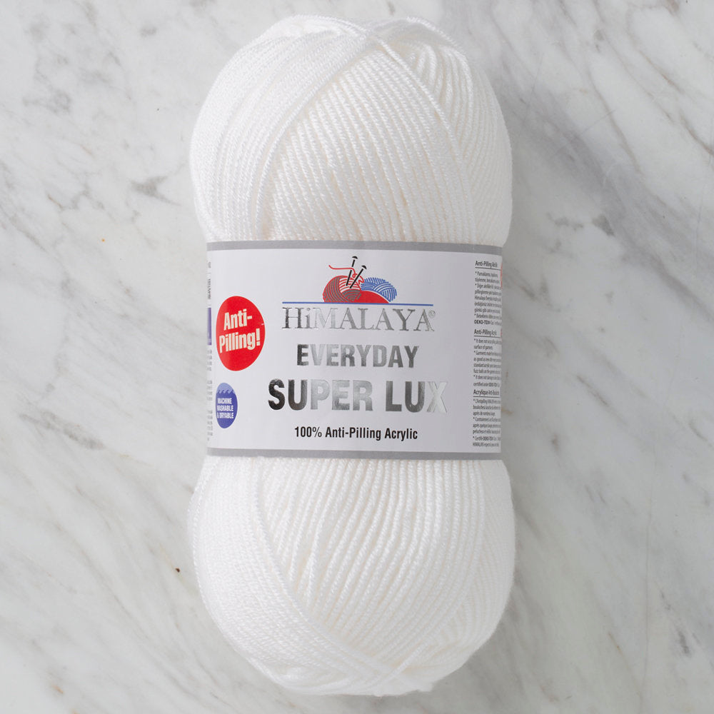 Himalaya Everyday Super Lux Yarn, White - 73401