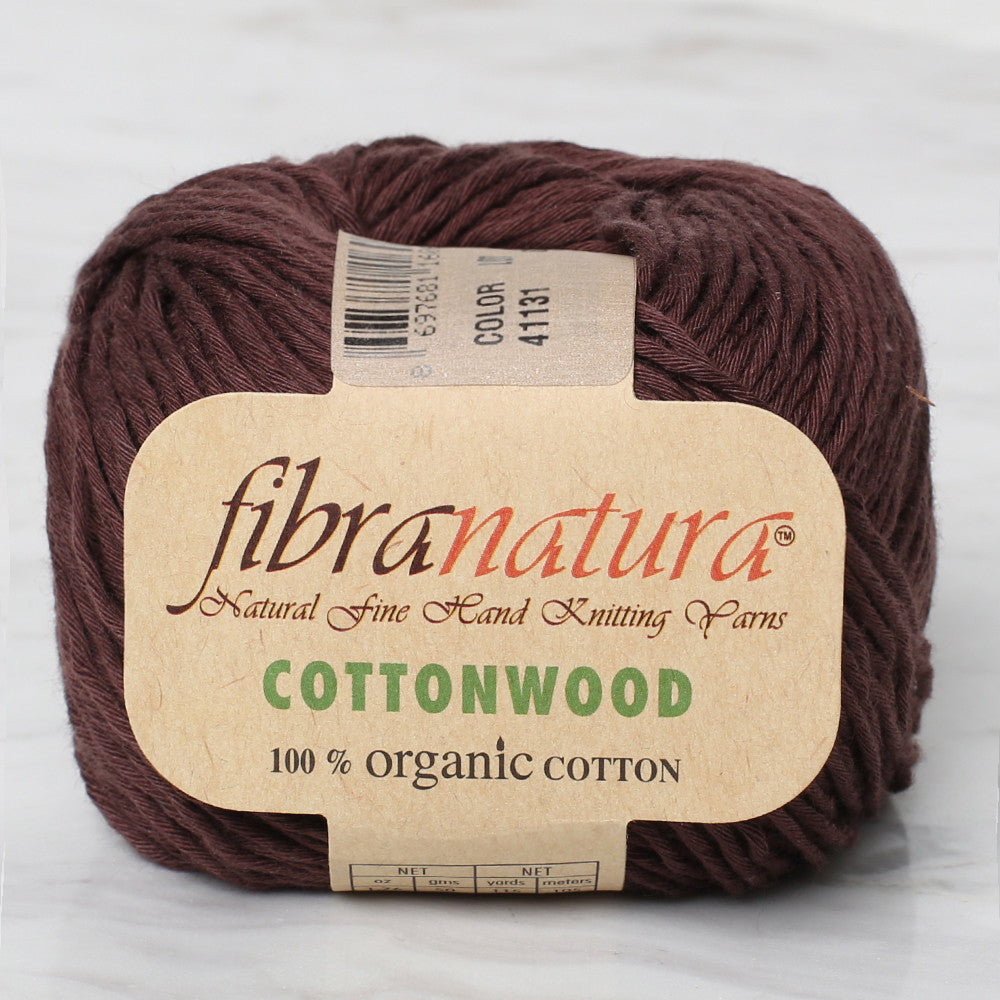 Fibra Natura Cottonwood Knitting Yarn, Brown - 41131