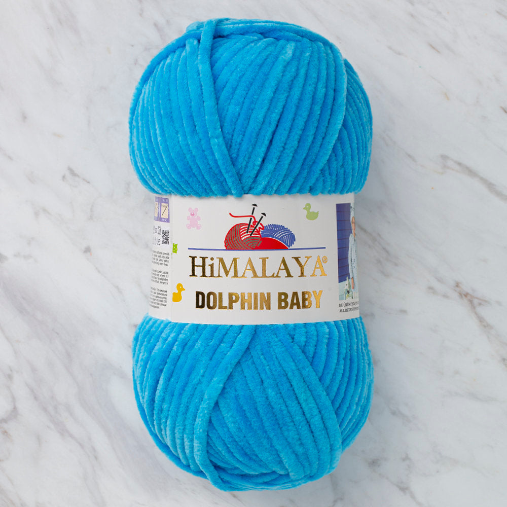 Himalaya Dolphin Baby Chenille Yarn, Blue - 80326