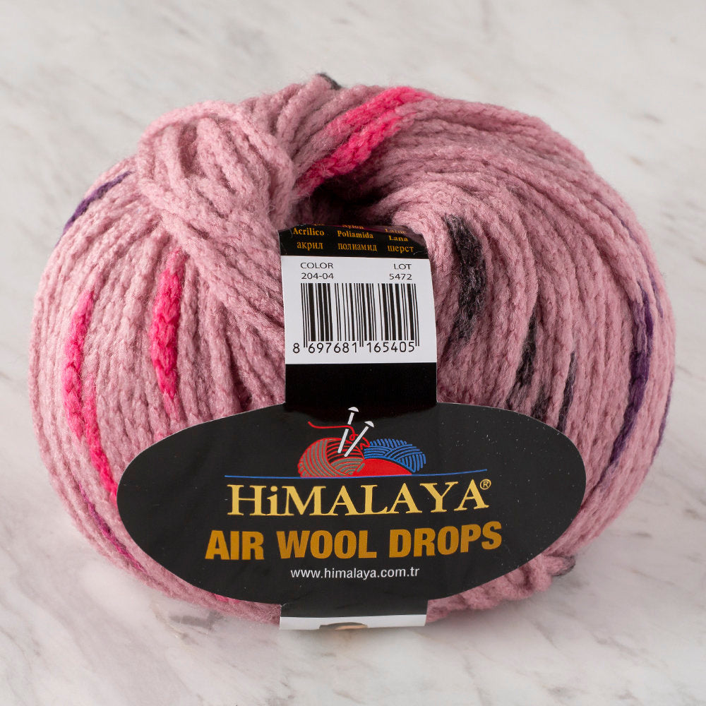 Himalaya Air Wool Drops Speckled Yarn, Dusty Rose - 20404