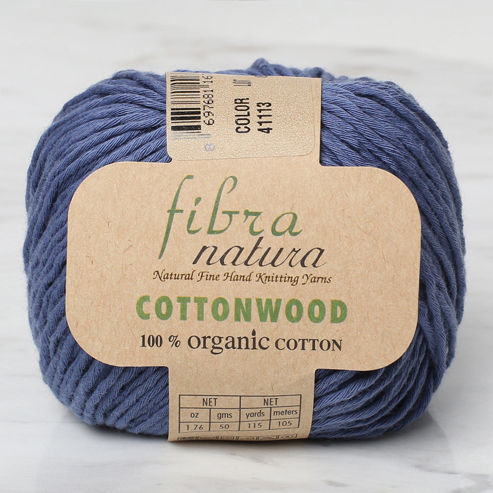 Fibra Natura Cottonwood Knitting Yarn, Blue - 41113