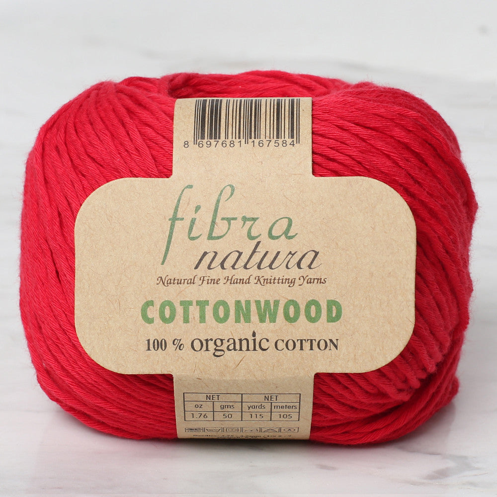 Fibra Natura Cottonwood Knitting Yarn, Red - 41121