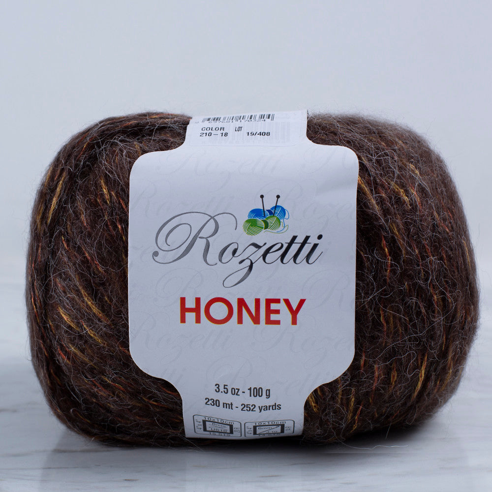 Rozetti Honey Yarn, Sparkly Brown - 210-18