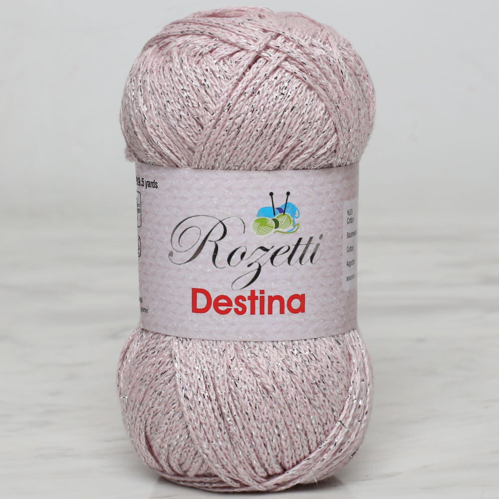 Rozetti Destina 50 gr Yarn, Powder Pink - 45006
