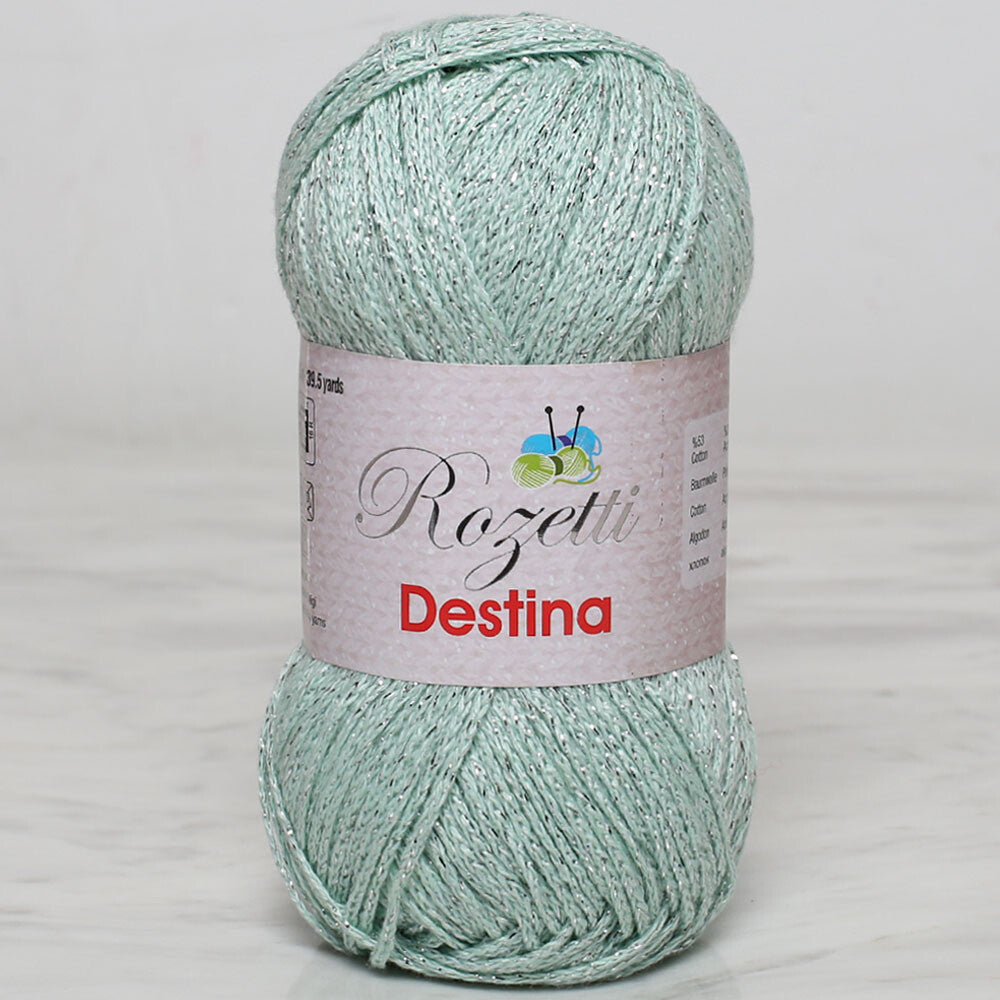 Rozetti Destina 50 gr Yarn, Light Green - 45012