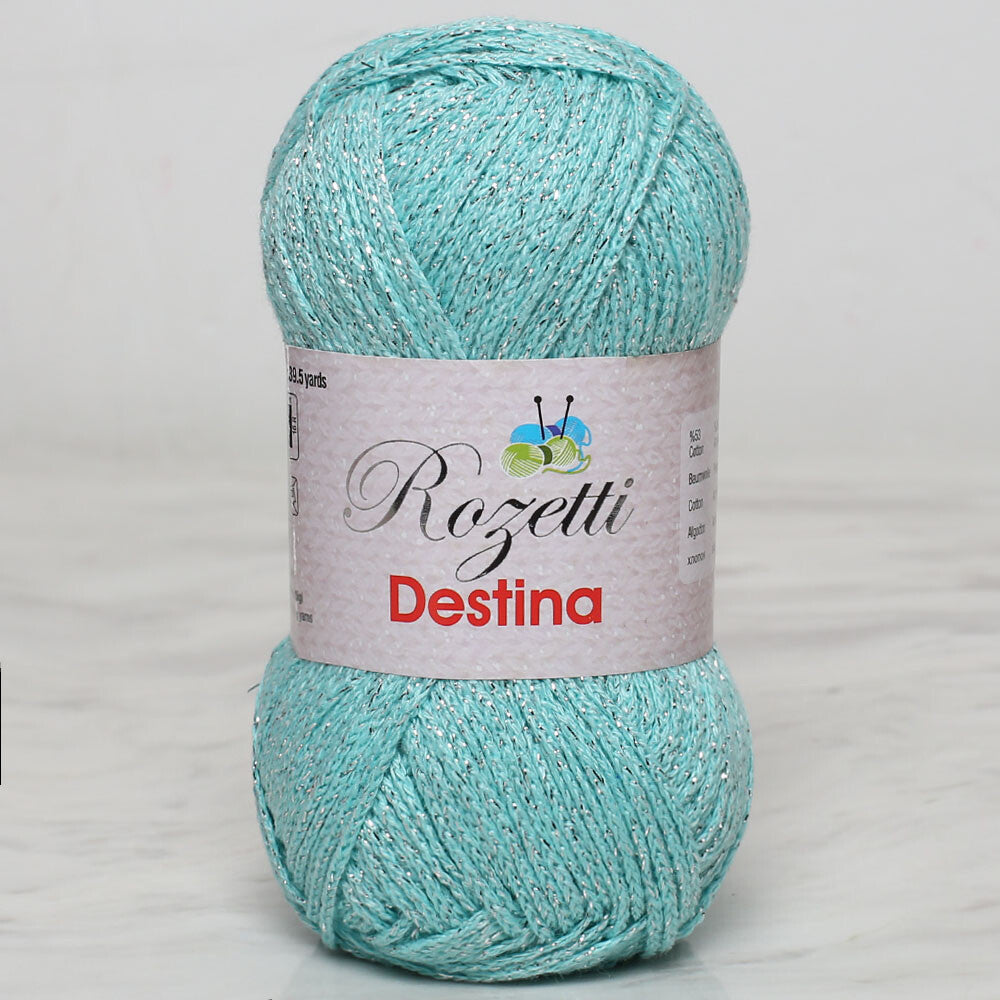 Rozetti Destina 50 gr Yarn, Cyan - 45014