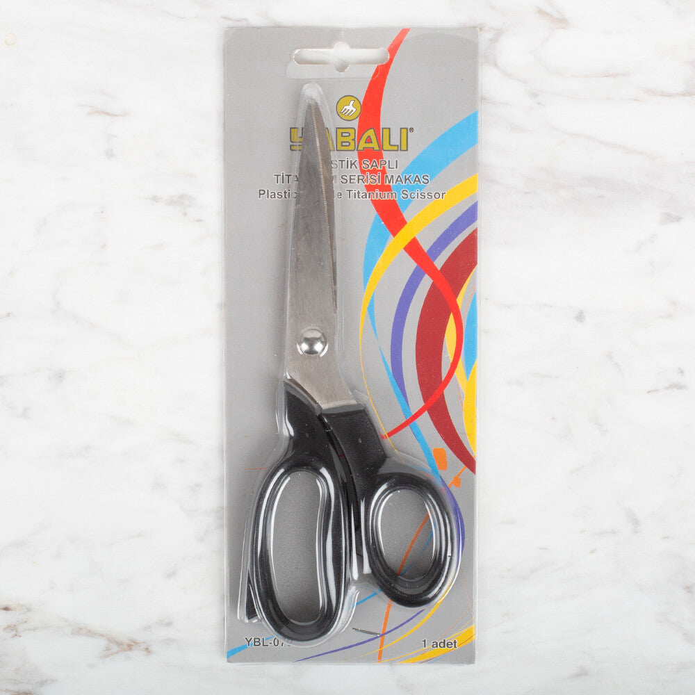 Yabalı Plastic Handle Titanium Scissors, Black YBL - 070 / no. 5