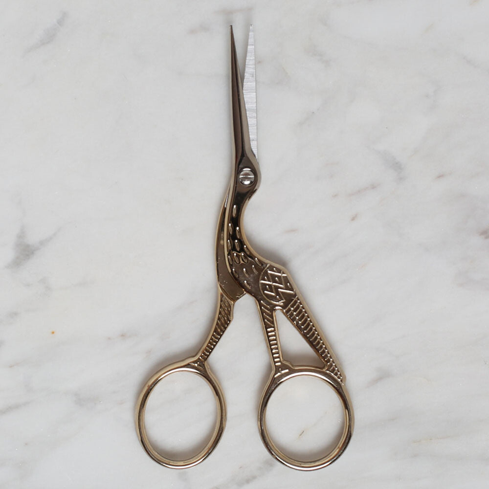Yabalı Swan Shaped Decorative Scissors, Gold -YBL-044