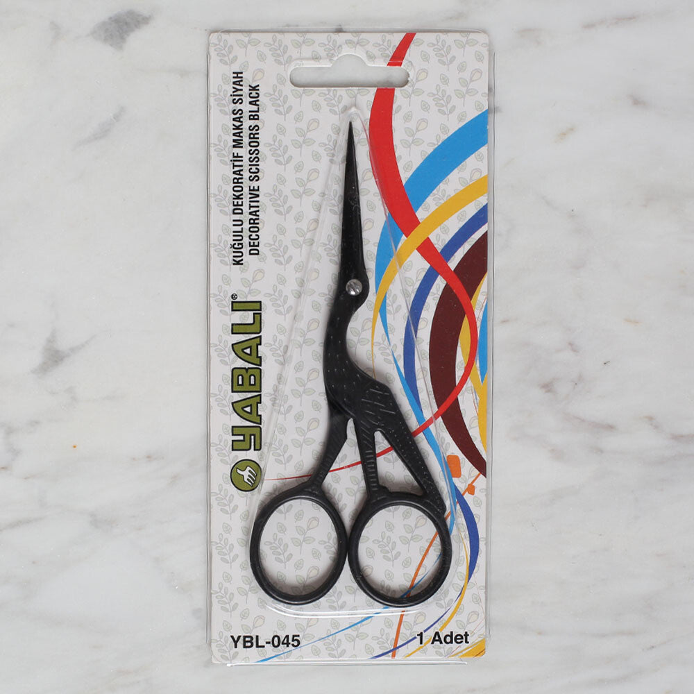 Yabalı Yabalı Swan Shaped Decorative Scissors, Black -YBL-045