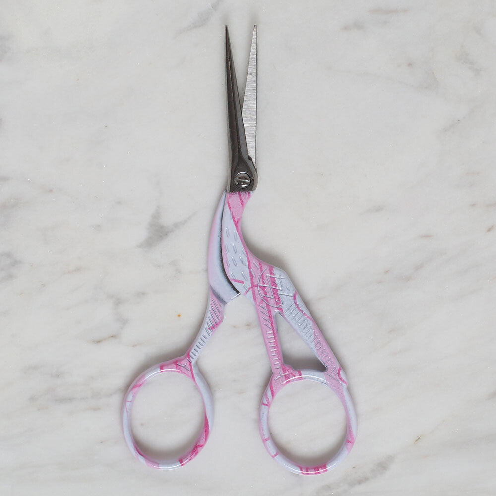 Yabalı Swan Shaped Decorative Embroidery Scissors, Pink -YBL-046