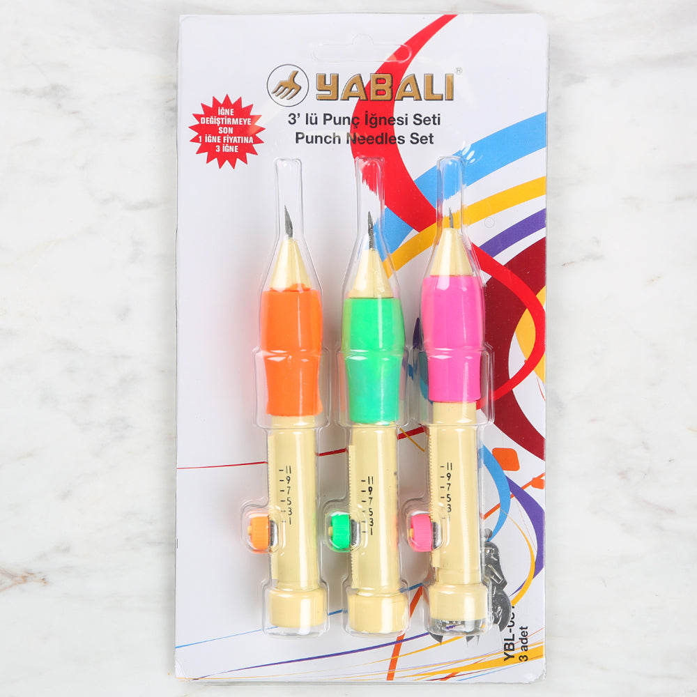 Yabalı Set of 3 Punch Needles - YBL-081