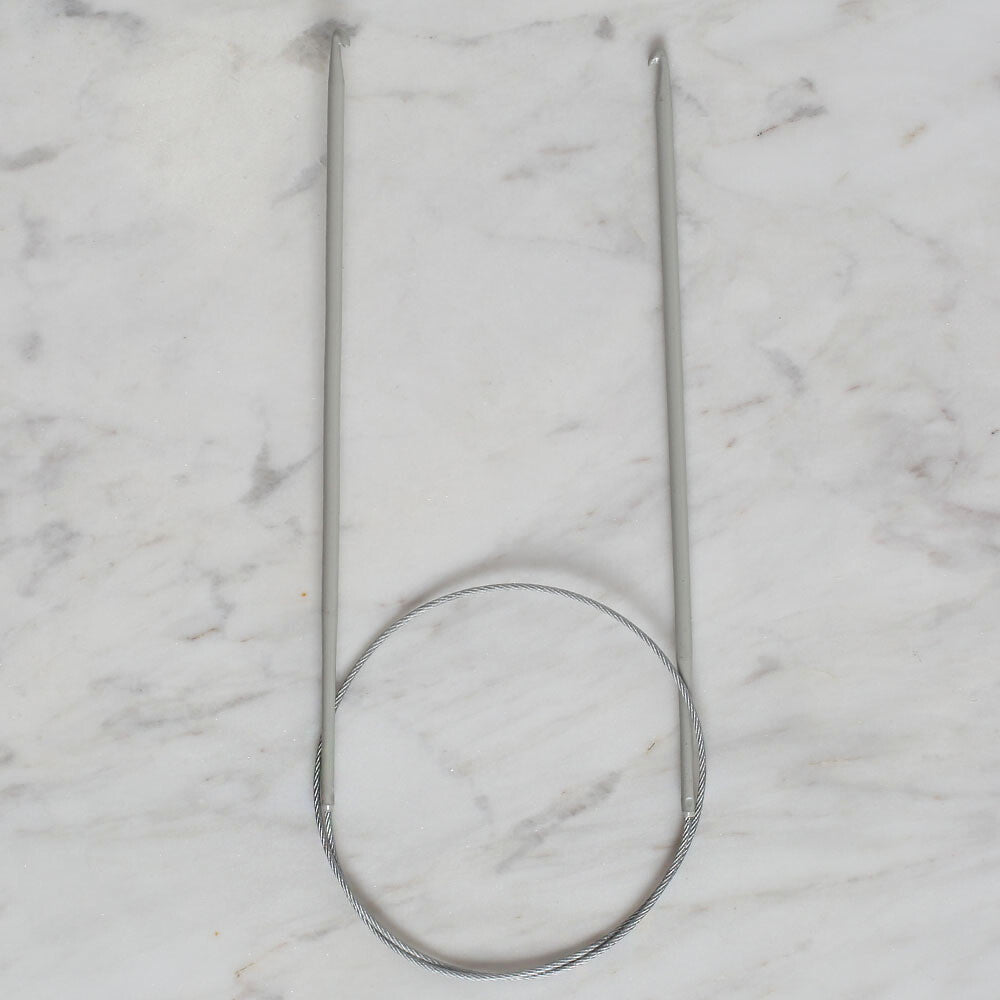 Yabalı 3mm 60 cm Steel Cable Tunisian/Afghan Knitting Needle - YBL - 345