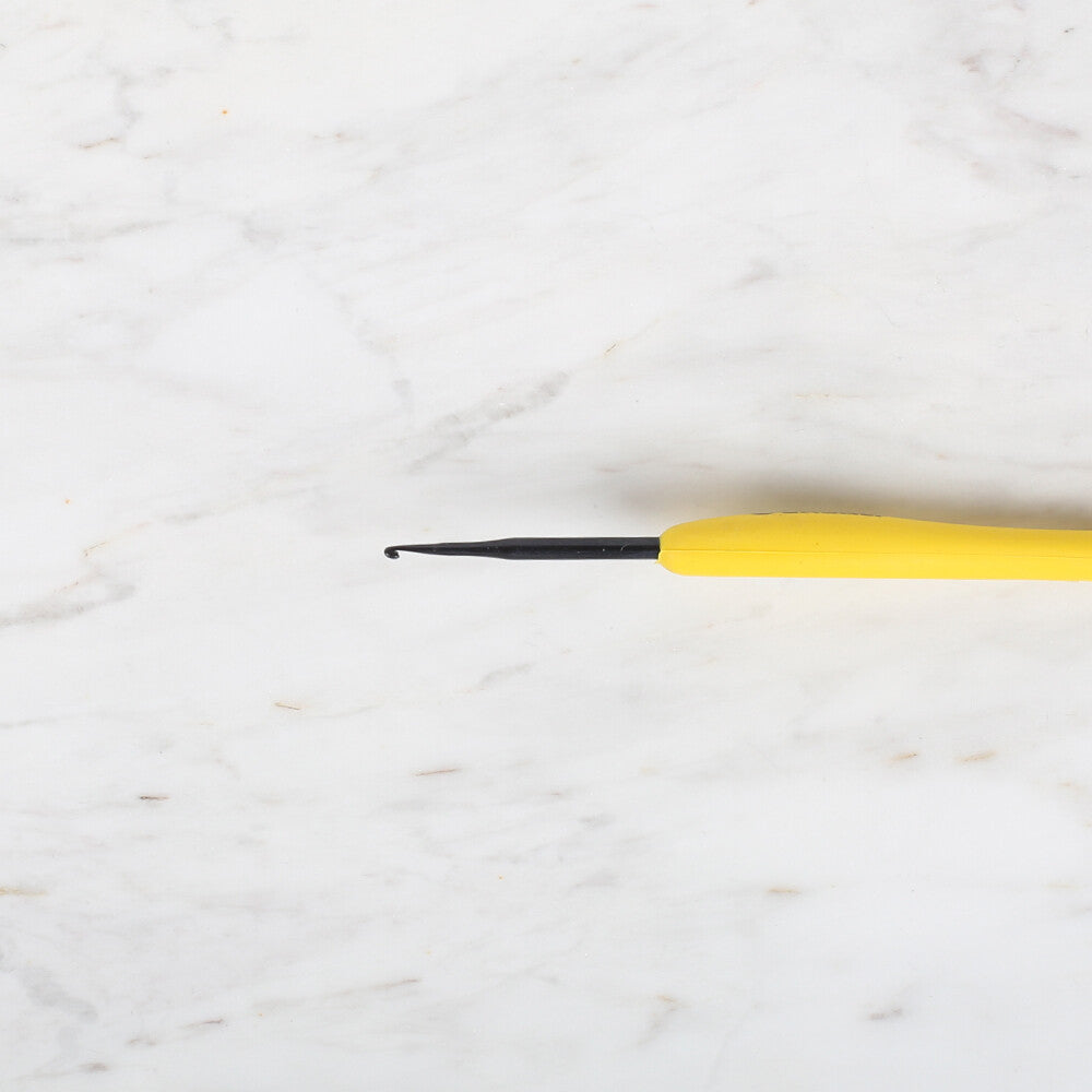 Yabalı Black Tip Soft Handle 2mm Crochet Hook, Yellow - YBL - 041