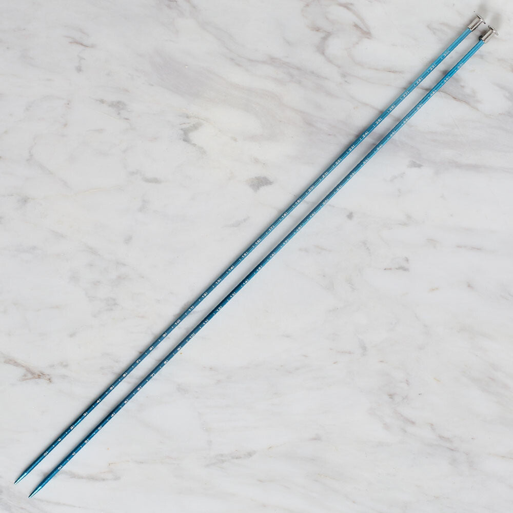 Yabalı 3mm 35 cm Knitting Needle with Measure, Blue - YBL-347