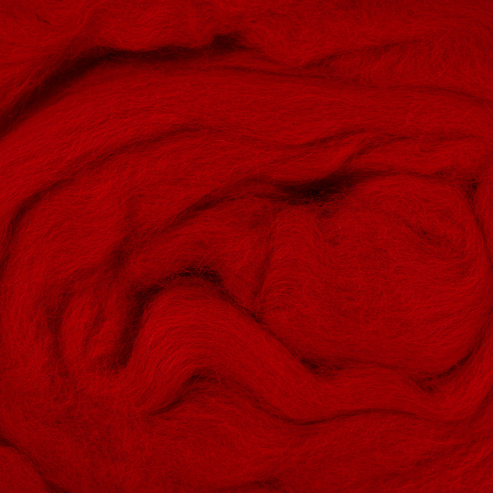 Kartopu Natural Wool Roving Felt,Red - K160