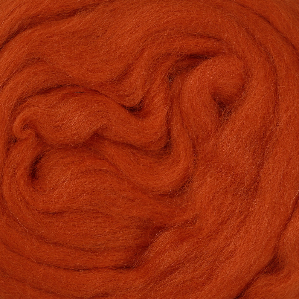 Kartopu Natural Wool Roving Felt,Orange - K210