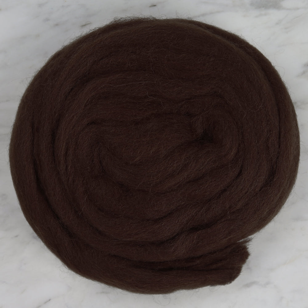 Kartopu Natural Wool Roving Felt,Brown - K890