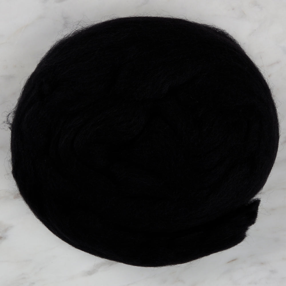 Kartopu Natural Wool Roving Felt,Black - K940