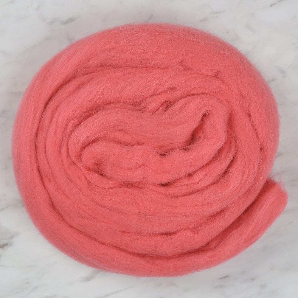 Kartopu Natural Wool Roving Felt,Pomegranate Flower - K810