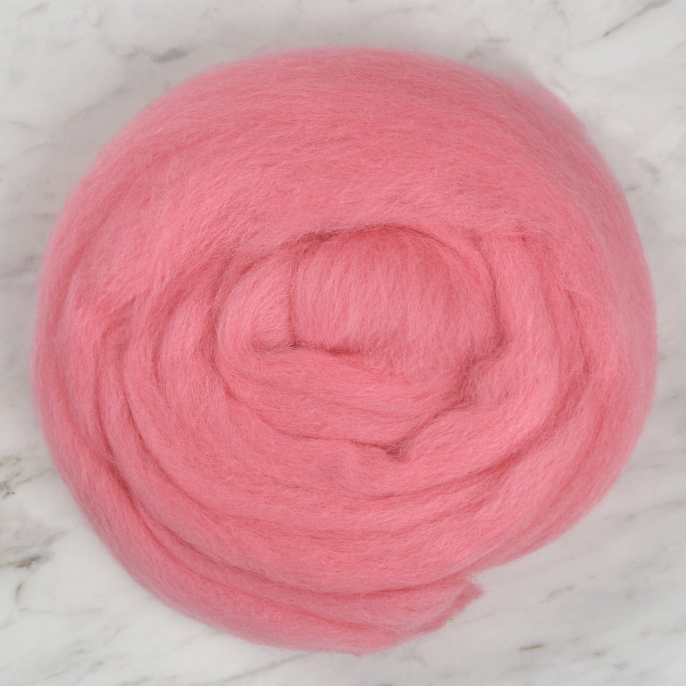 Kartopu Natural Wool Roving Felt, Pink - K748