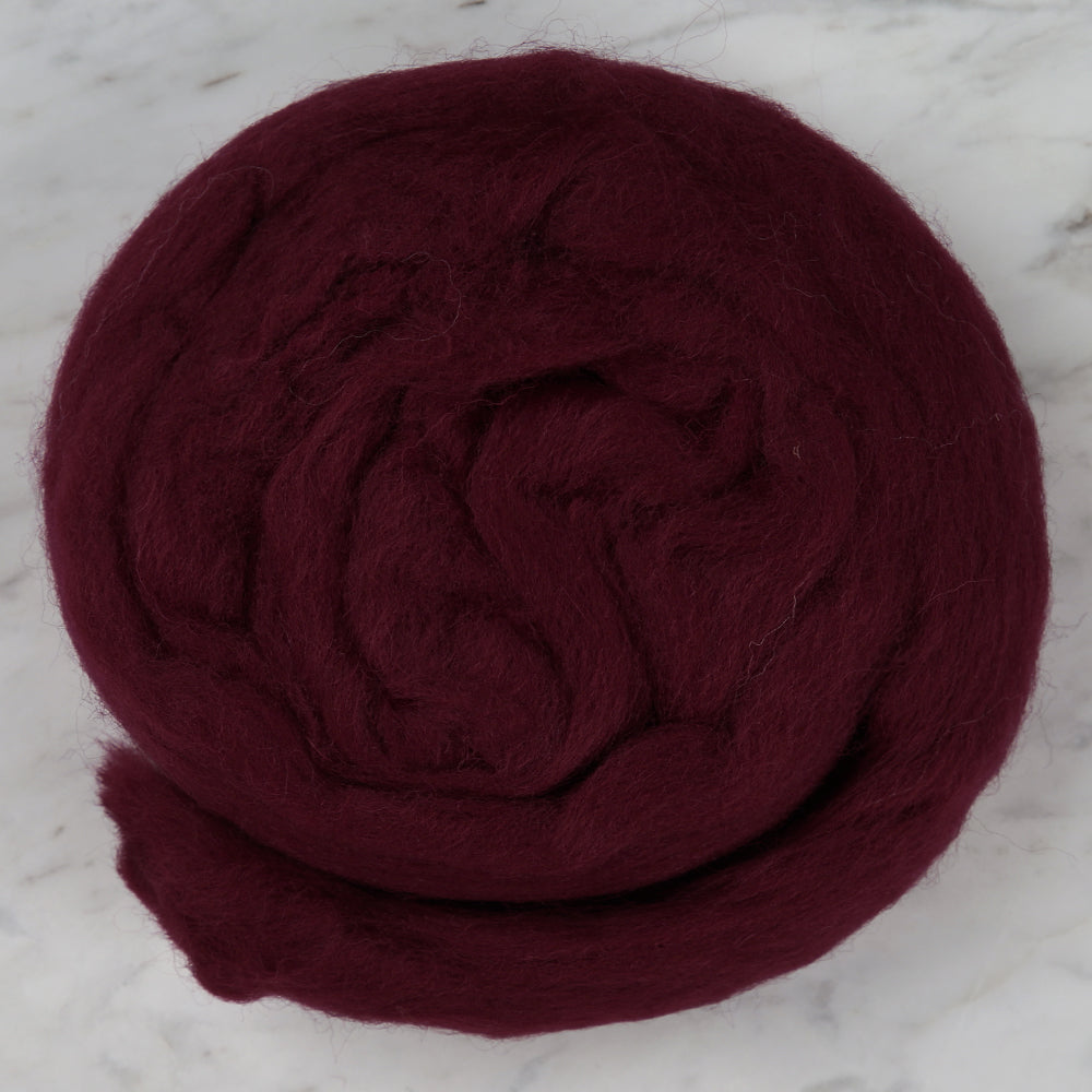 Kartopu Natural Wool Roving Felt, Claret - K110