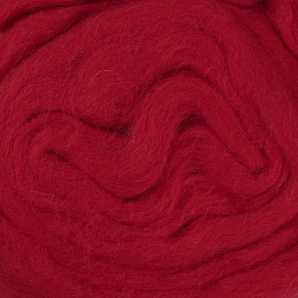 Kartopu Natural Wool Roving Felt,Red - K141