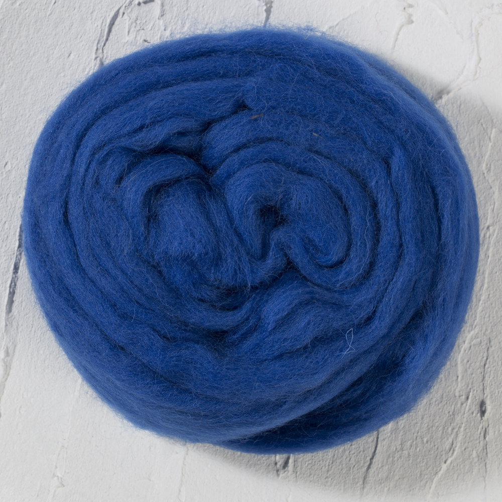Kartopu Natural Wool Roving Felt, Blue - K627