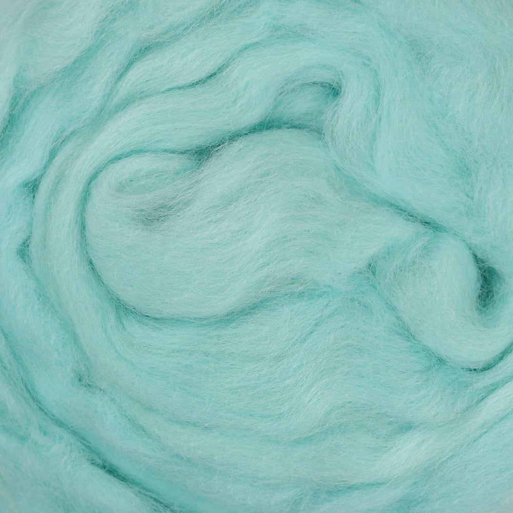 Kartopu Natural Wool Roving Felt,Cyan - K443