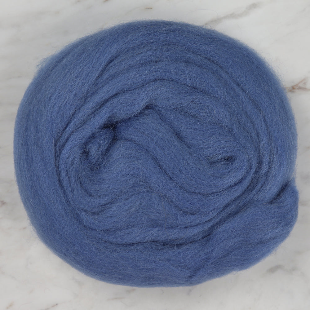 Kartopu Natural Wool Roving Felt,Blue - K531