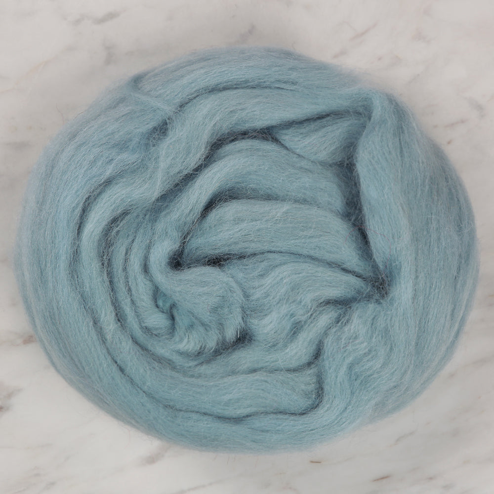 Kartopu Natural Wool Roving Felt, Blue - K537