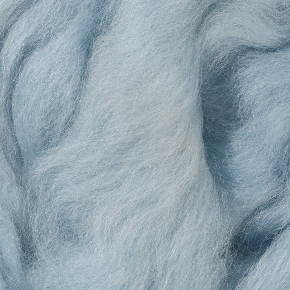Kartopu Natural Wool Roving Felt, Blue - K537