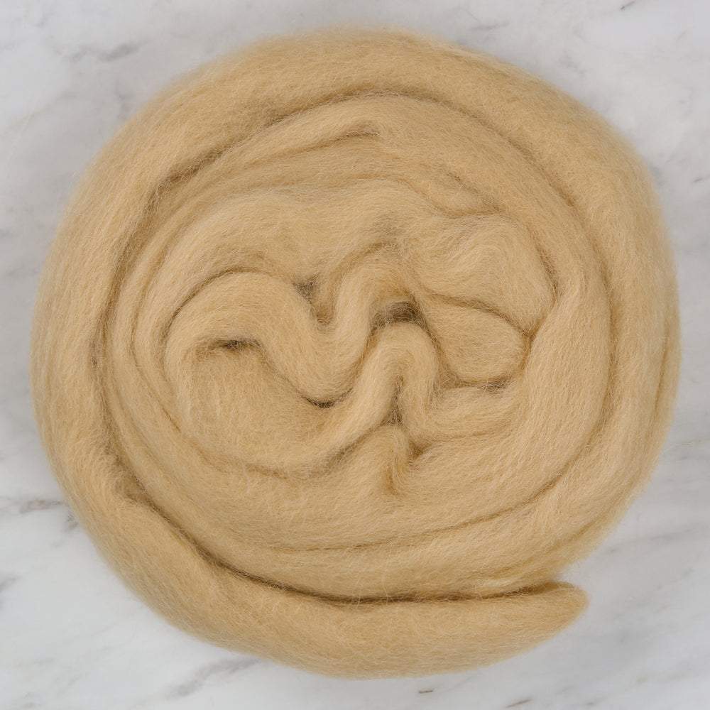 Kartopu Natural Wool Roving Felt,Beige - K849