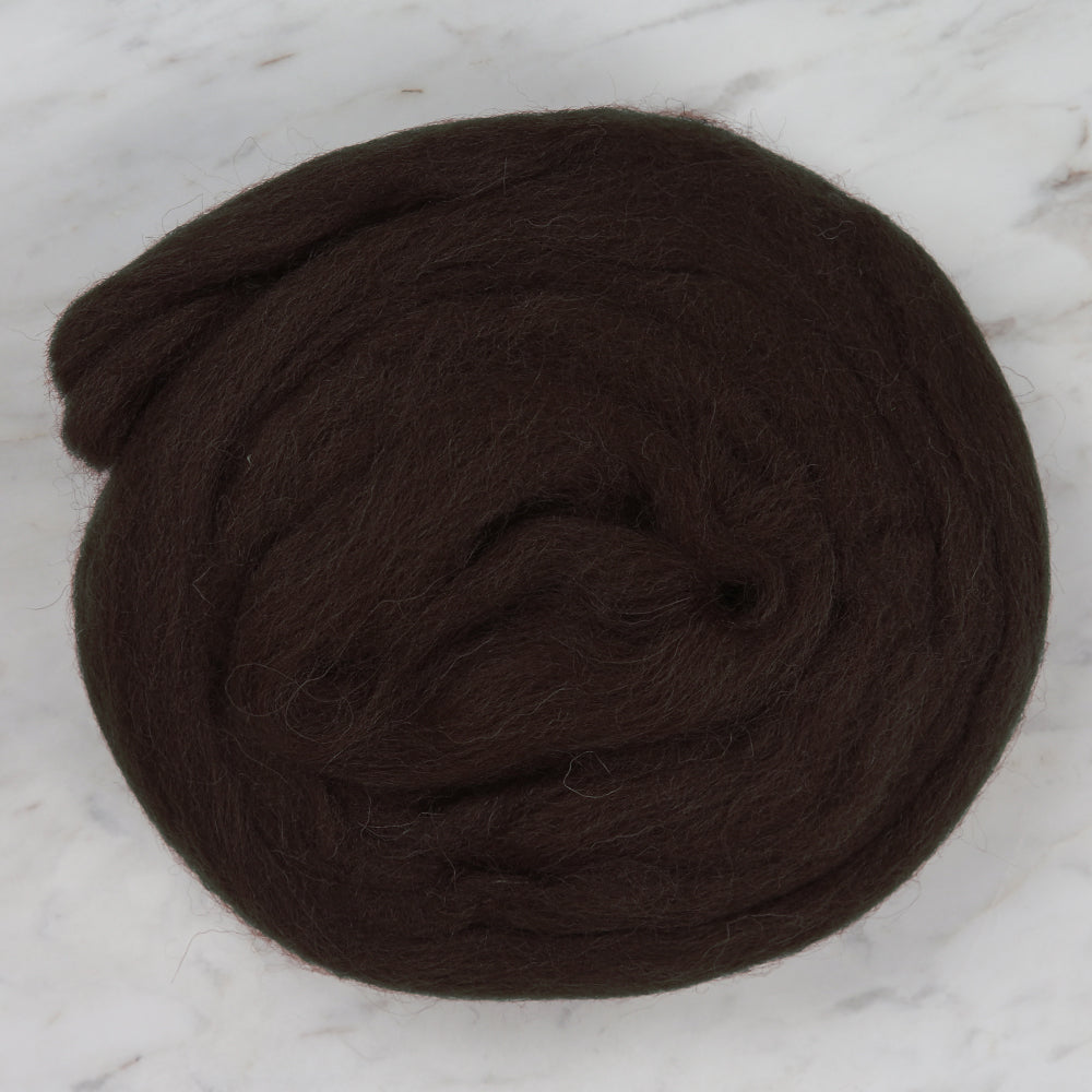 Kartopu Natural Wool Roving Felt,Brown - K894