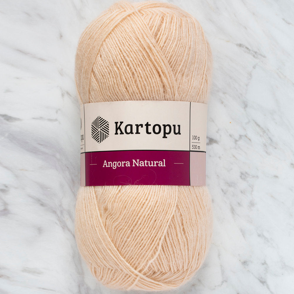 Kartopu Angora Natural Knitting Yarn, Beige - K1220