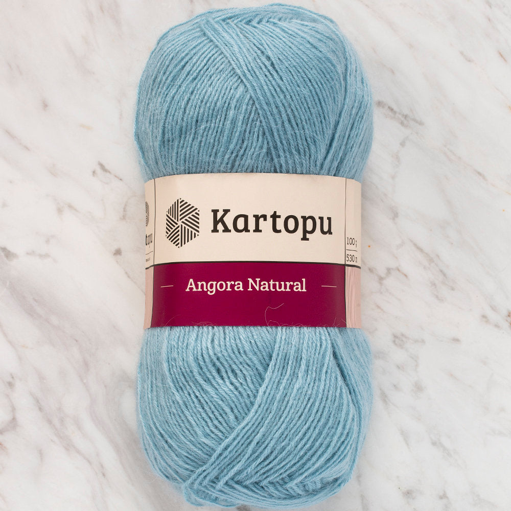Kartopu Angora Natural Knitting Yarn, Blue - K1539