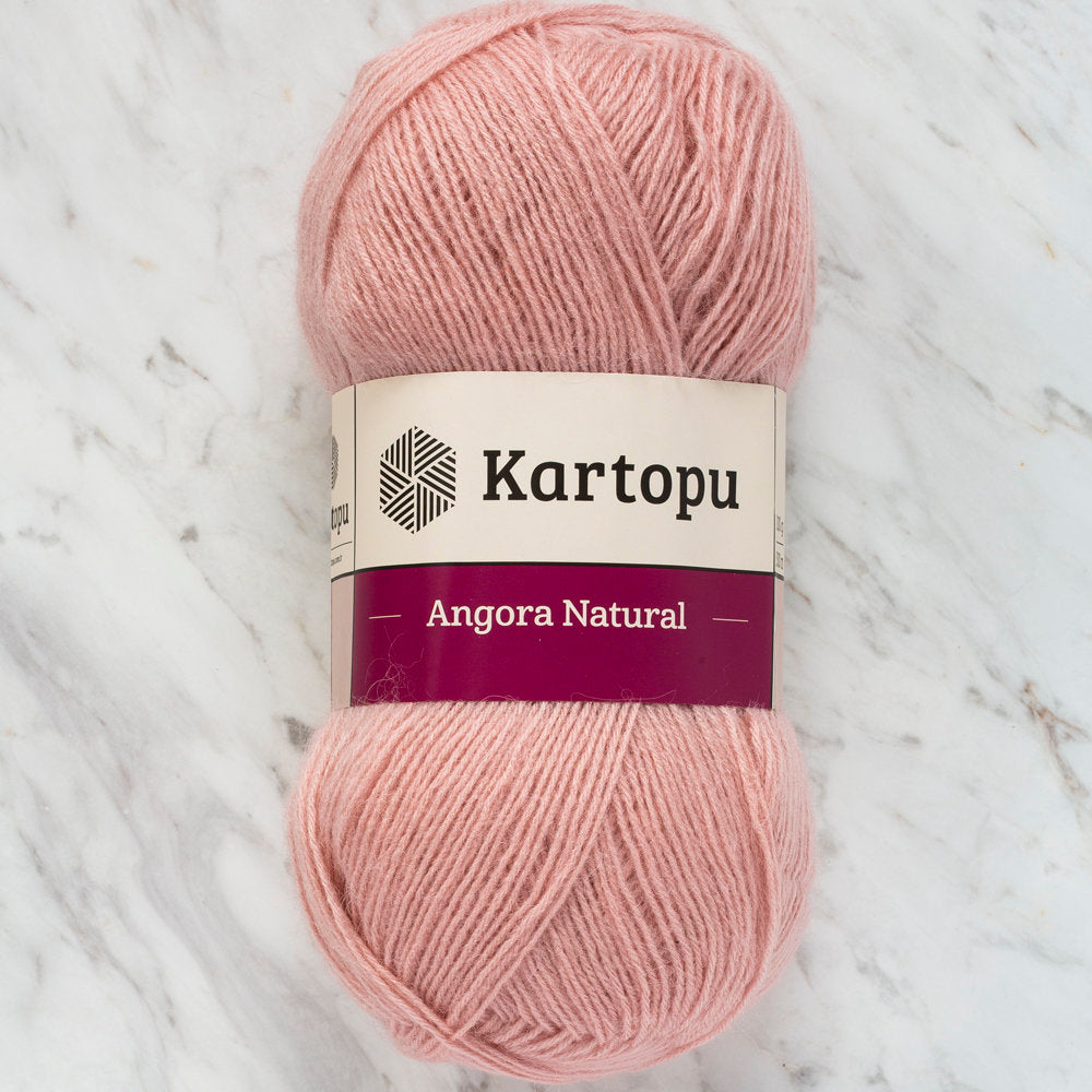 Kartopu Angora Natural Knitting Yarn, Dusty Pink - K1768