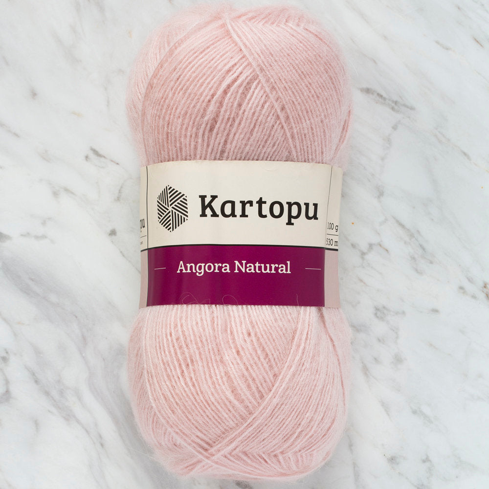 Kartopu Angora Natural Knitting Yarn, Light Pink - K1778