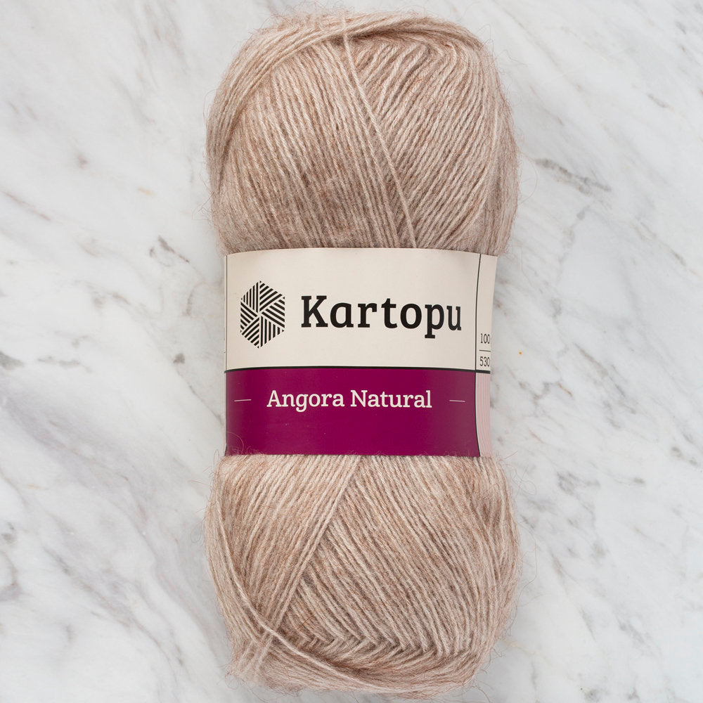 Kartopu Angora Natural Knitting Yarn, Beige - K1860
