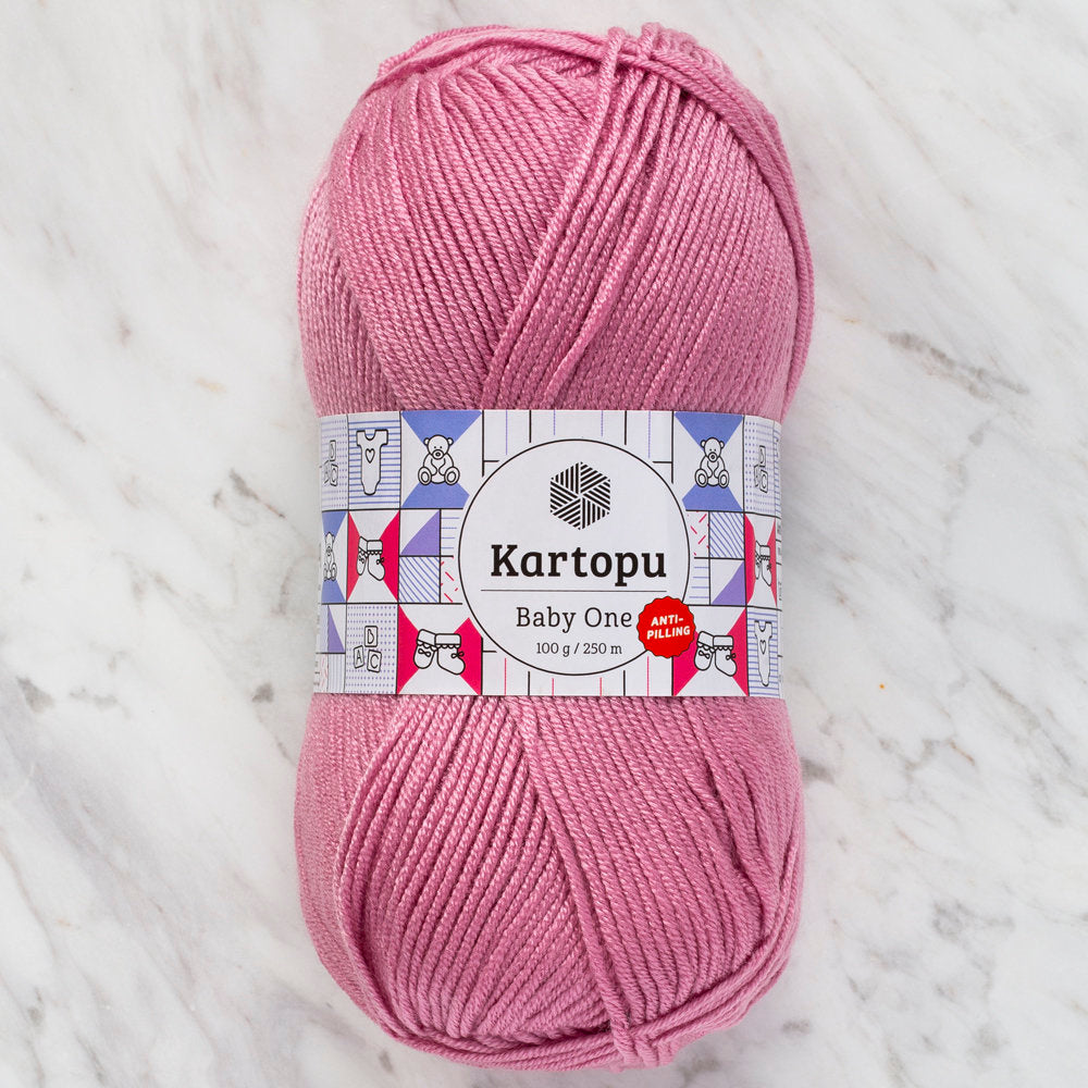Kartopu Baby One Yarn, Dusty Rose Pink - K1763