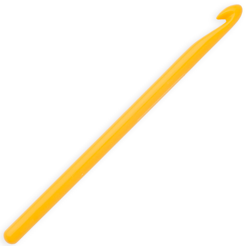 Pony Colour 4.5 mm 15 cm Plastic Crochet Hook, Yellow - 44360