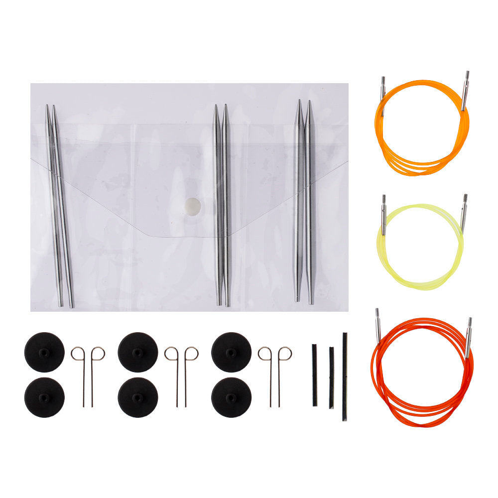 KnitPro Nova Metal Interchangeable Circular Needle Set, Starter - 10604