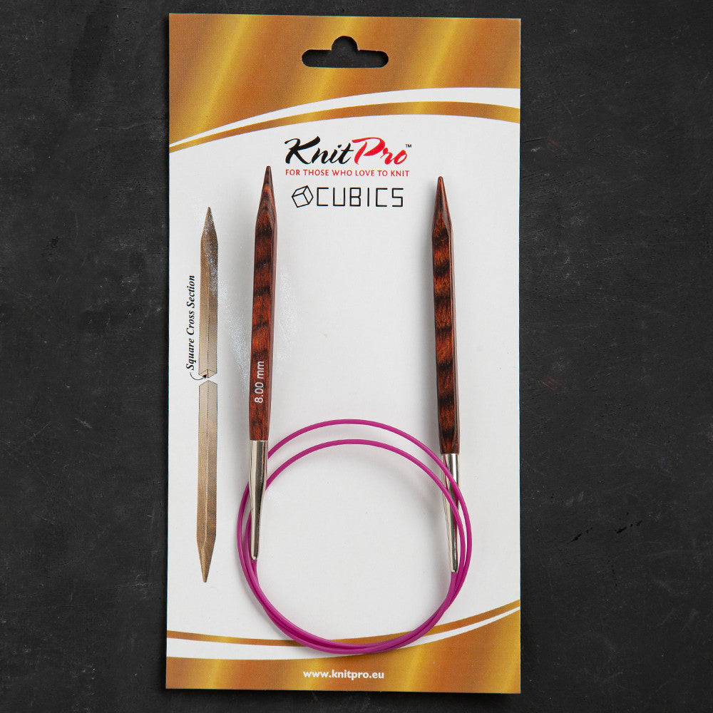 KnitPro Symfonie Cubics 8mm 80cm Cubic Circular Needle - 25340