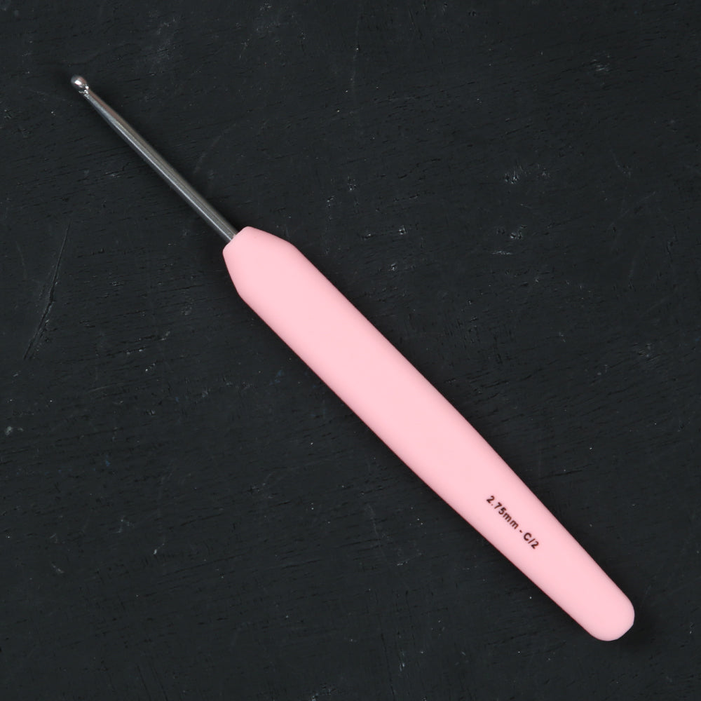 KnitPro Waves 2.75mm Pink Soft Handle Crochet Hook - 30904