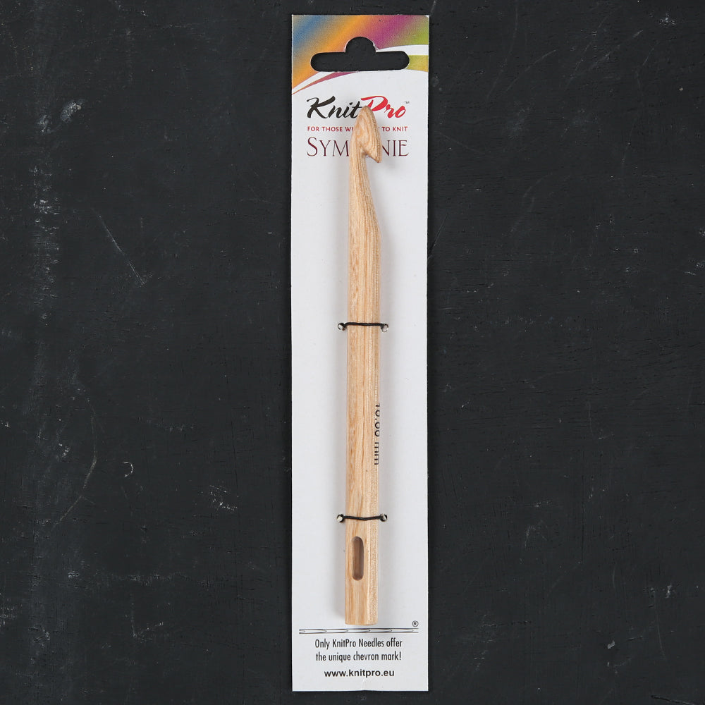 KnitPro Symfonie Natural Wood 10mm Knooking Hook - 23514