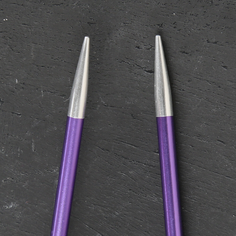 KnitPro Zing 3.75 mm 100 Cm Metal Circular Needles, Purple - 47158