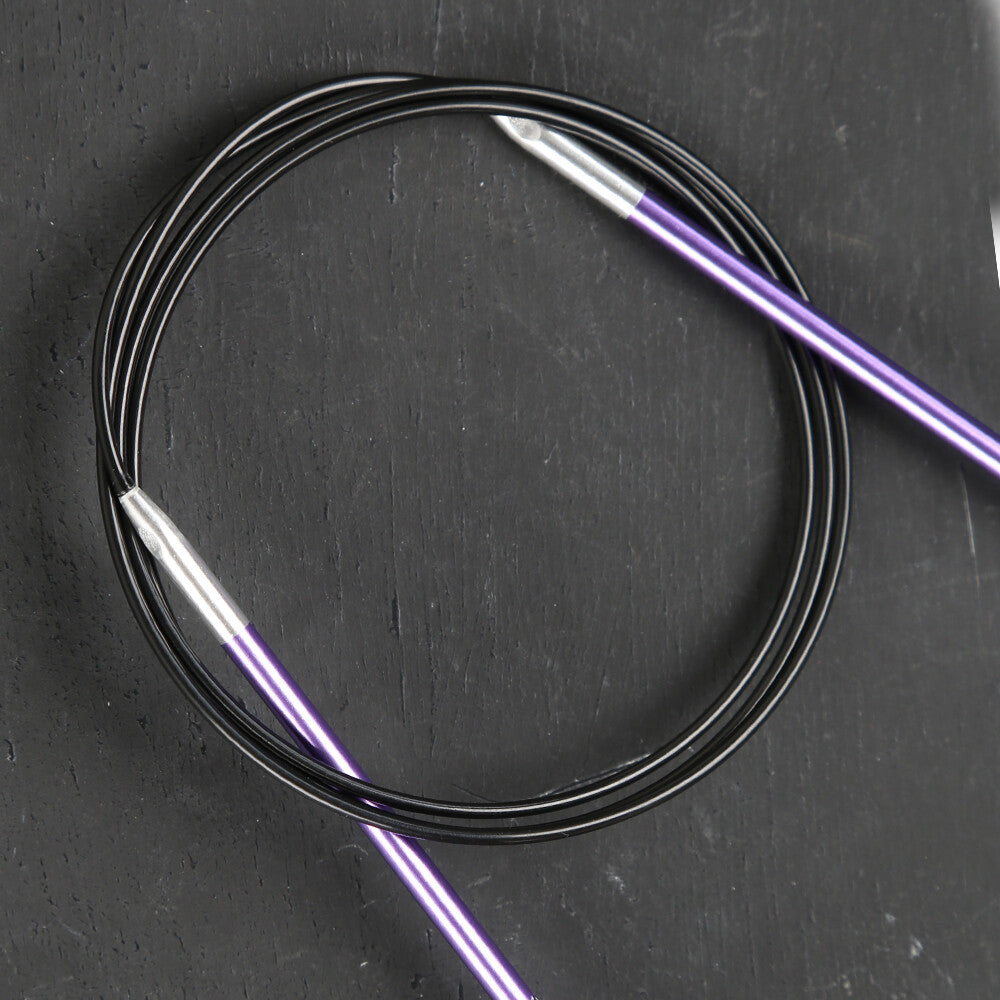 KnitPro Zing 3.75 mm 100 Cm Metal Circular Needles, Purple - 47158