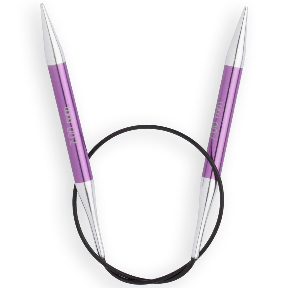 KnitPro Zing 7 Mm 40 Cm Metal Circular Needles, Amethyst - 47075